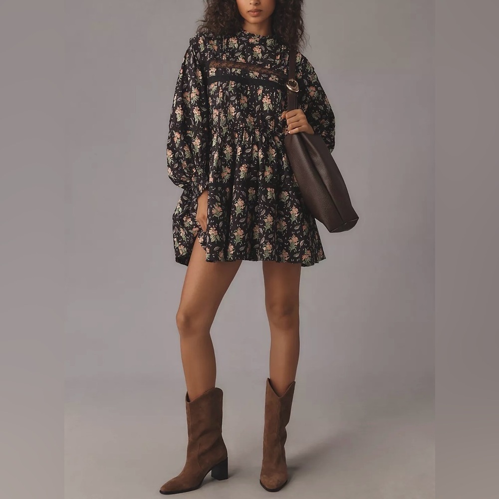 NWT Size M  - Anthropologie floral Swing Mini Dress
